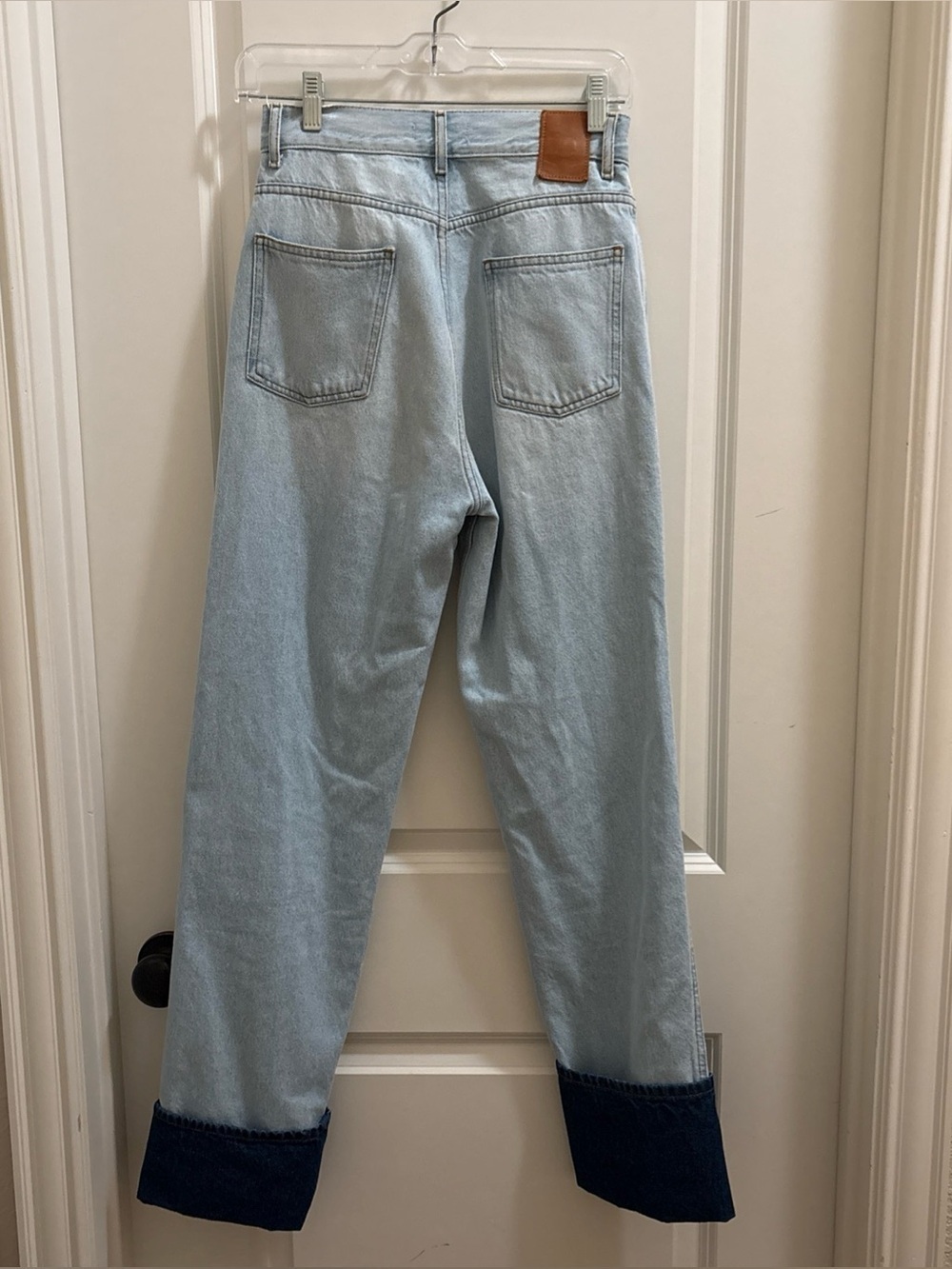 Sandro Paris Lord High-Rise Straight Leg Cuffed Jeans NWT Women’s  EU SZ 36 - Picture 5 of 8